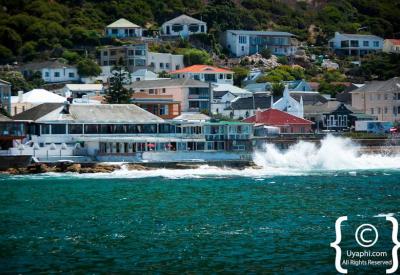 Colourful Kalk Bay village street scenes and Victorian architecture Cape Town