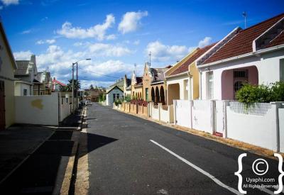 Iconic colourful beach huts Muizenberg beach False Bay Cape Town South Africa