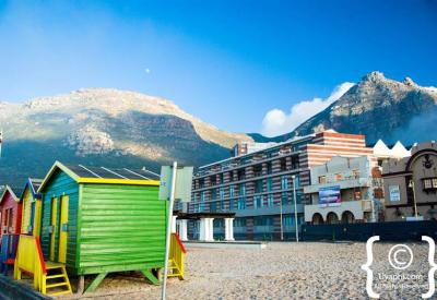 Panoramic Muizenberg beach False Bay Blue Flag family beach Cape Town