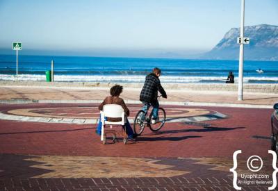 St James colourful tidal pool walk from Muizenberg False Bay Cape Town South Africa
