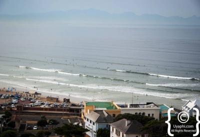 Boyes Drive mountain views over Muizenberg beach False Bay Cape Town