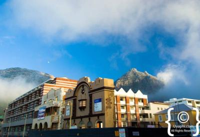 Muizenberg beach surf shops and restaurants False Bay Cape Town South Africa
