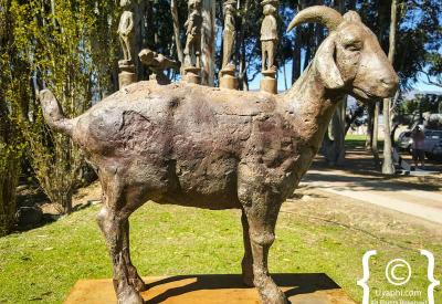 Large sculpture at entrance to Saronsberg Wine Estate Tulbagh Western Cape South Africa