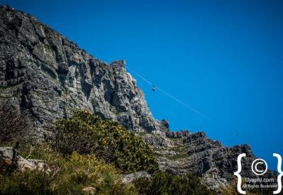 Tablecloth cloud formation over flat-topped Table Mountain Cape Town South Africa
