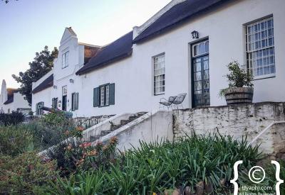 Quaint tree-lined Church Street Tulbagh 300-year-old historic town Western Cape