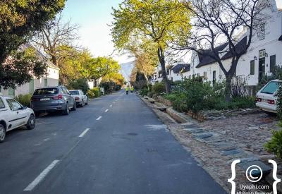 Panoramic view of historic Church Street Tulbagh Cape Winelands South Africa