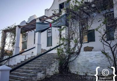 Historic Church Street Tulbagh with surrounding mountain backdrop Western Cape