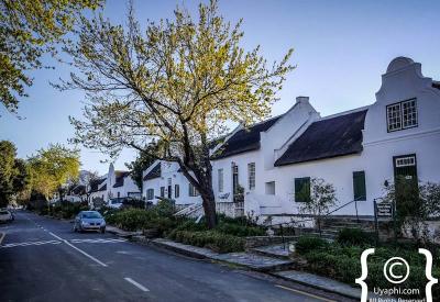 Cape Dutch whitewashed façades historic Church Street Tulbagh Western Cape South Africa