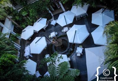 Sunday Jazz Brunch courtyard Winchester Mansions Hotel Sea Point Cape Town