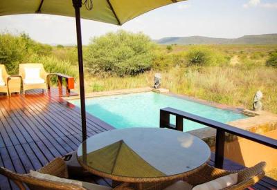 Mateya Safari Lodge private plunge pool deck Madikwe Game Reserve South Africa