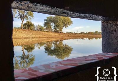 Underground tunnel entrance Jaci's Terrapin Hide Madikwe Game Reserve South Africa