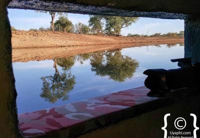 Underground tunnel entrance Jaci's Terrapin Hide Madikwe Game Reserve South Africa
