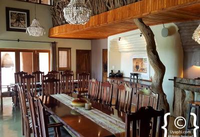 Impodimo Game Lodge dining area Madikwe Game Reserve Big Five South Africa