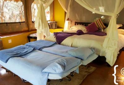 Jaci's Safari Lodge luxury tented room thatched roof Madikwe Game Reserve South Africa