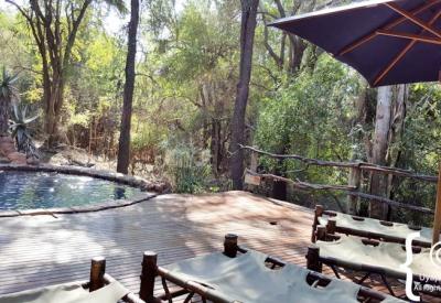 Jaci's Safari Lodge en-suite bathroom outdoor shower Madikwe Game Reserve South Africa