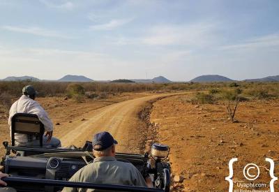 Safari sundowner stop drinks Madikwe Game Reserve North West Province South Africa
