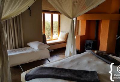 Rhulani Safari Lodge indoor outdoor shower suite Madikwe Game Reserve South Africa