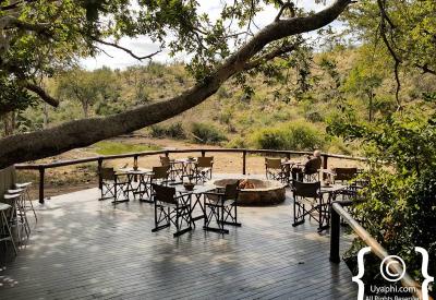 Tuningi Safari Lodge luxury chalet interior lounge chairs Madikwe Game Reserve South Africa