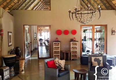 Tuningi Safari Lodge main lodge exterior Madikwe Game Reserve malaria-free South Africa
