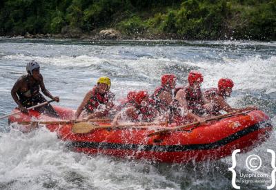 Nile River Uganda powerful current grade 5 white water rafting