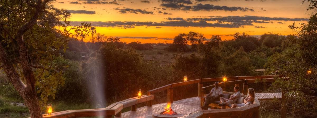 Sunset drinks at Camp Okavango