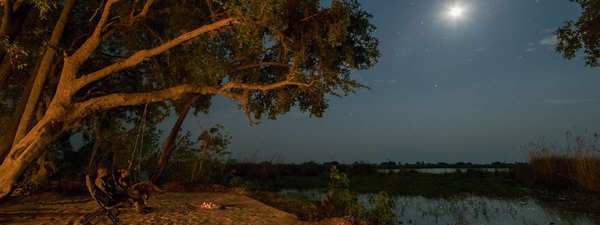Footsteps Camp deep in the Okavango