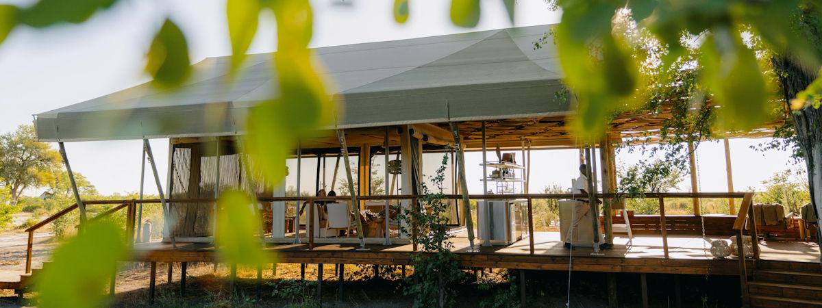 Botswana Wilderness Mokete Safari Camp in the Mababe Depression
