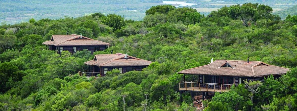 Kariega Main Lodge atop a ridge