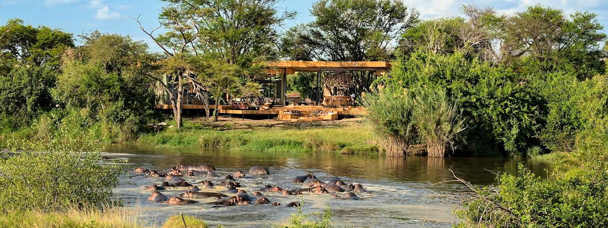 andBeyond Grumeti Serengeti River Lodge hippo pod