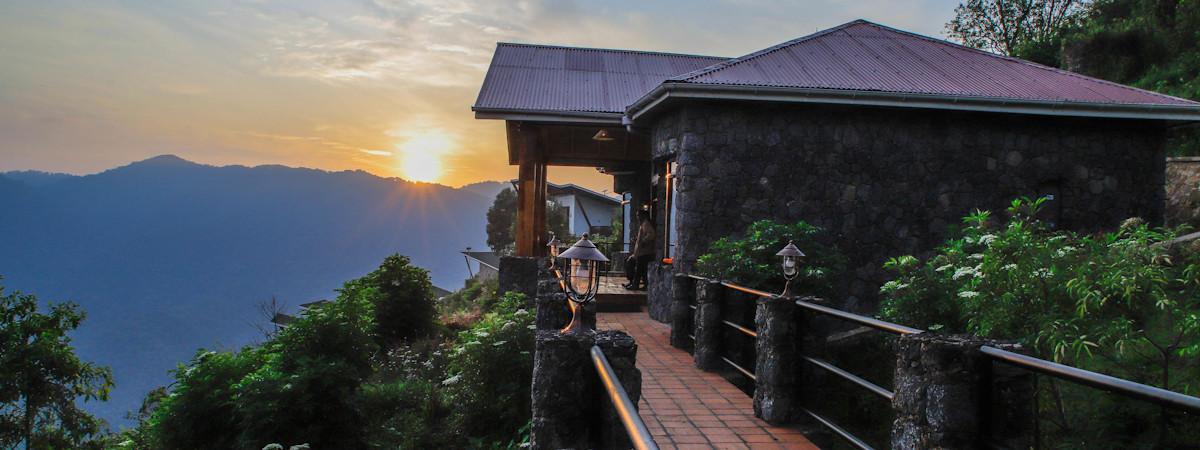 Nkuringo Bwindi Gorilla Lodge overlooking the Bwindi Impenetrable National Park