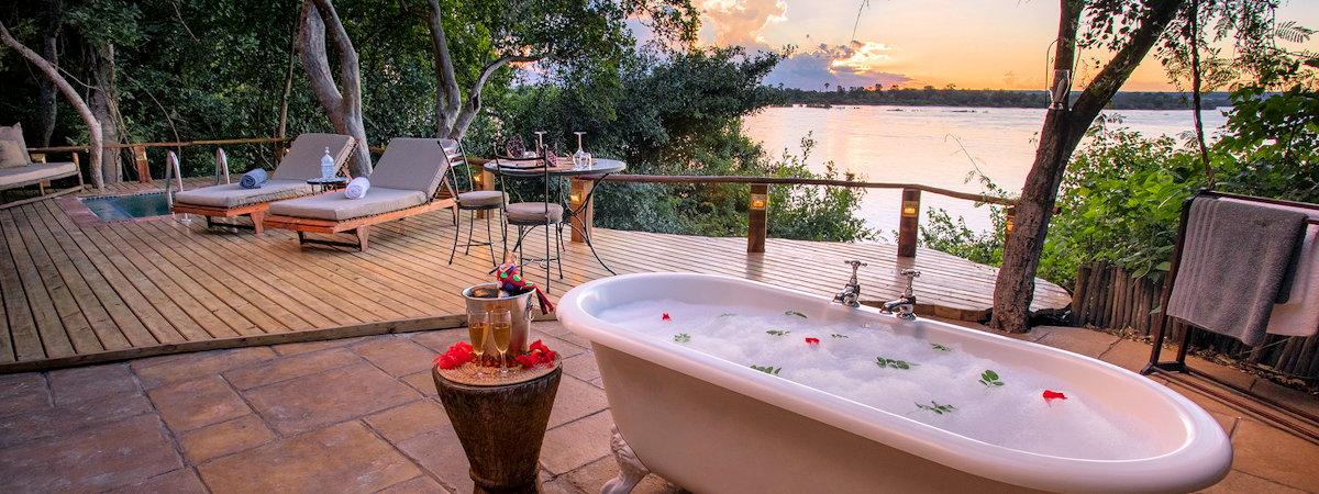 Tongabezi Lodge and the Zambezi River