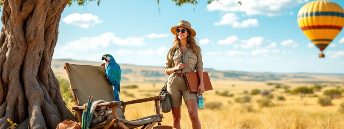 What to pack for a Botswana safari neutral clothing binoculars soft duffel bag insect repellent sunscreen