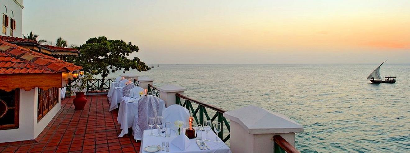 Top 5 restaurants Zanzibar Mercury's Bar Stone Town The Rock Pingwe Serena Terrace seafood Indian Ocean