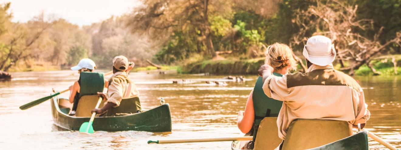 Lower Zambezi Experience Sausage Tree Camp Old Mondoro canoeing wild dog leopard Zambezi barbecue lunch