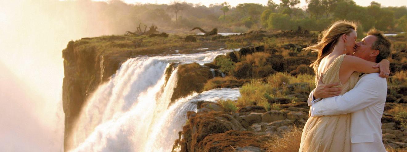 Victoria Falls honeymoon safari UNESCO World Heritage Zambezi River romance couples engagement proposal