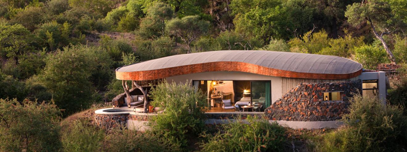 Mashatu Euphorbia Villas located within the Northern Tuli Game Reserve