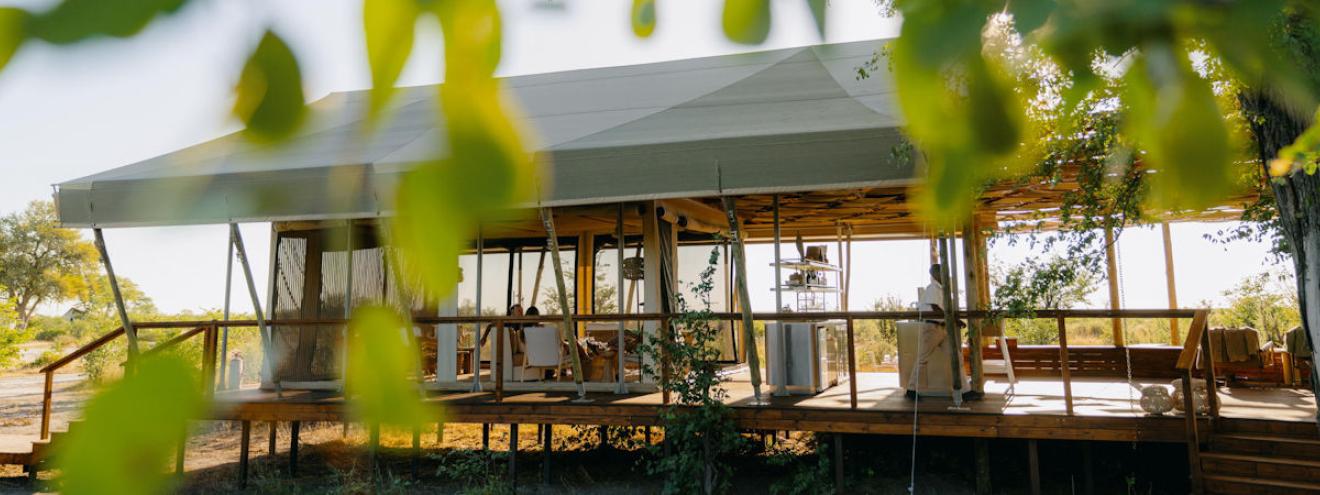 Botswana Wilderness Mokete Safari Camp in the Mababe Depression