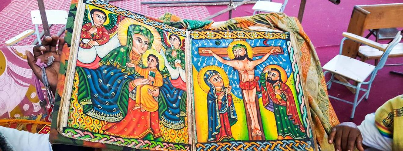 Ethiopia religious art photographs 4th century Orthodox Christian Lalibela churches Uyaphi gallery