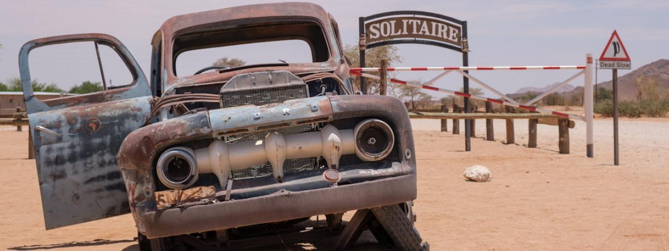 Solitaire Namibia famous apple pie petrol station Namib Desert must-stop Sossusvlei road