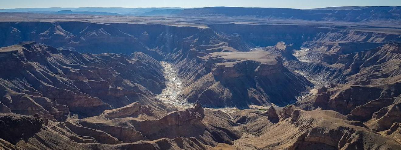 Fish River Canyon largest canyon Africa second largest world 160km 550m deep Namibia