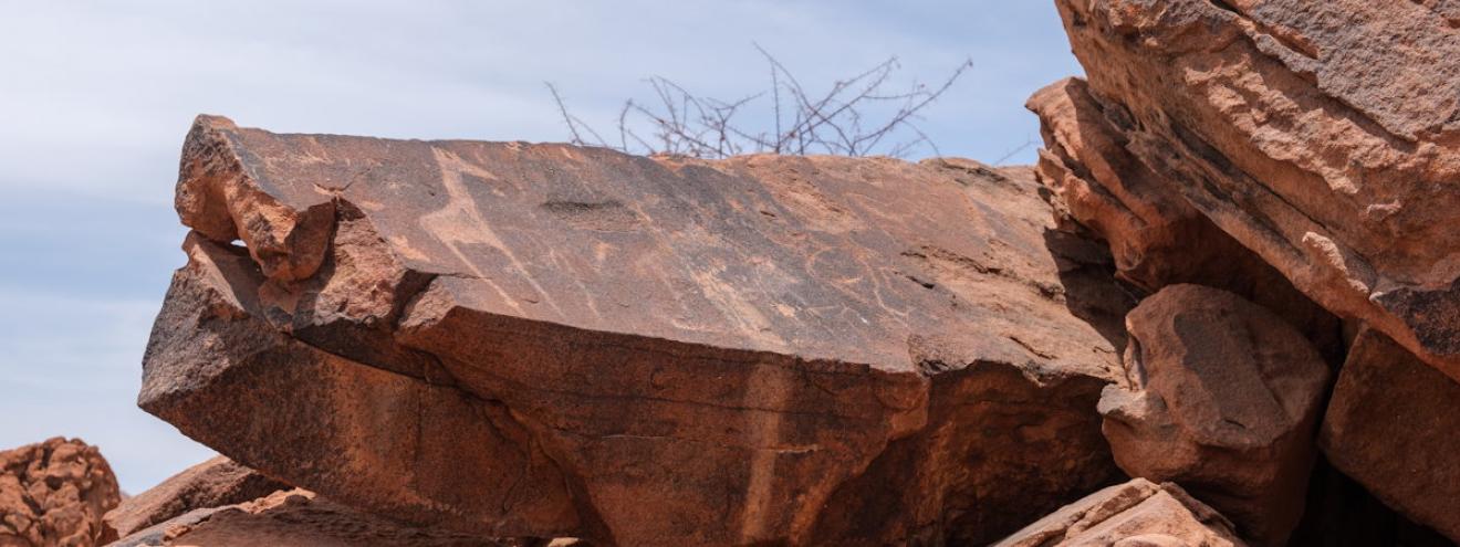 Twyfelfontein UNESCO World Heritage Site 2500 rock petroglyphs 6000 years Damaraland Namibia