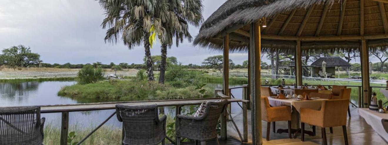 Waterhole at Onguma Bush Camp bordering Etosha Park