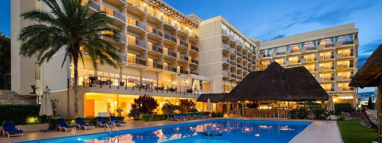 Hôtel des Mille Collines 112 rooms 1973 Kigali cultural night local art Rwanda