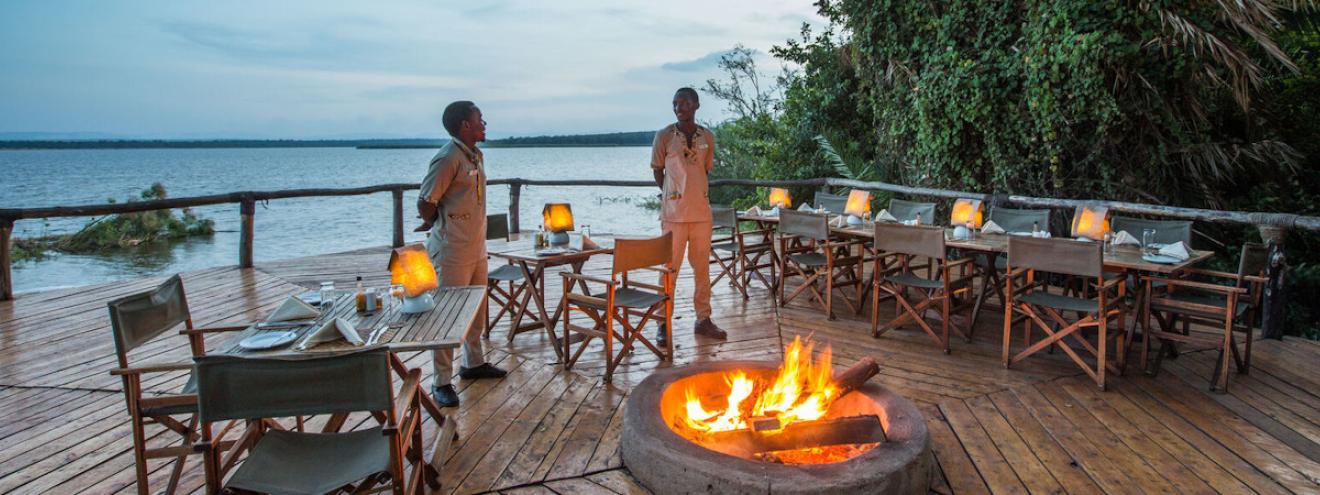 Ruzizi Tented Camp 9 tented suites Lake Ihema solar-powered Akagera National Park Rwanda