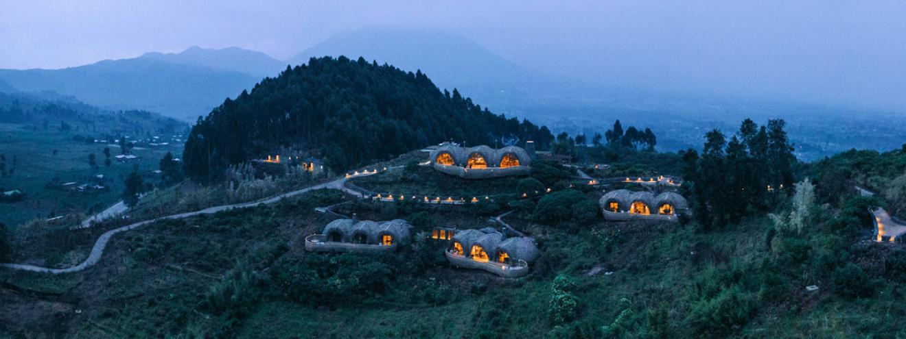 Wilderness Bisate Reserve 4 luxury villas reforestation Volcanoes National Park Rwanda