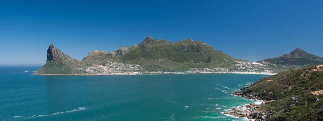 Hout Bay harbour and valley Cape Peninsula Cape Town South Africa