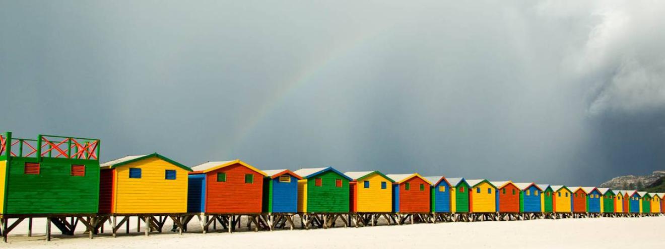 Muizenberg beach Blue Flag surf beach False Bay Cape Town South Africa