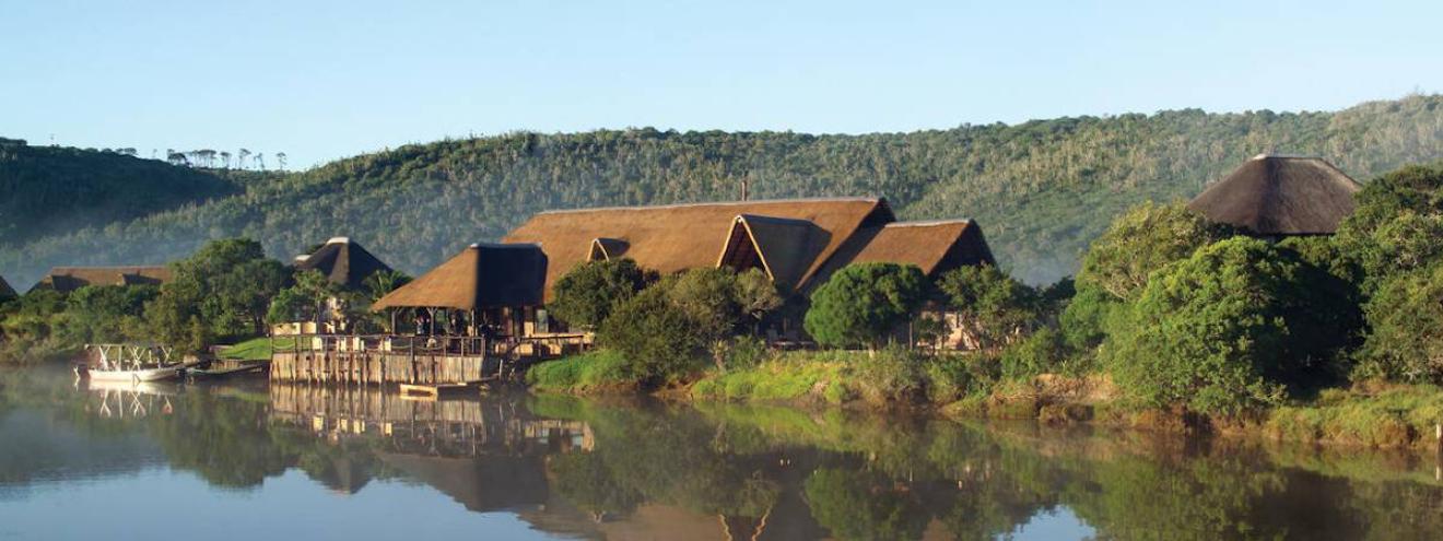 Kariega River Lodge luxury thatched safari lodge Bushman's River Kariega Private Game Reserve Eastern Cape