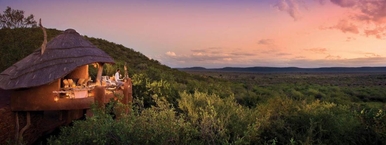 A scenic view of the Madikwe Safari Lodge