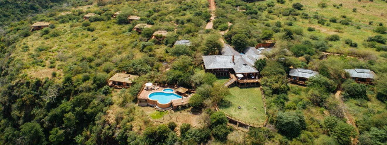 Escarpment Luxury Lodge 16 chalets Great Rift Valley escarpment Lake Manyara views Tanzania